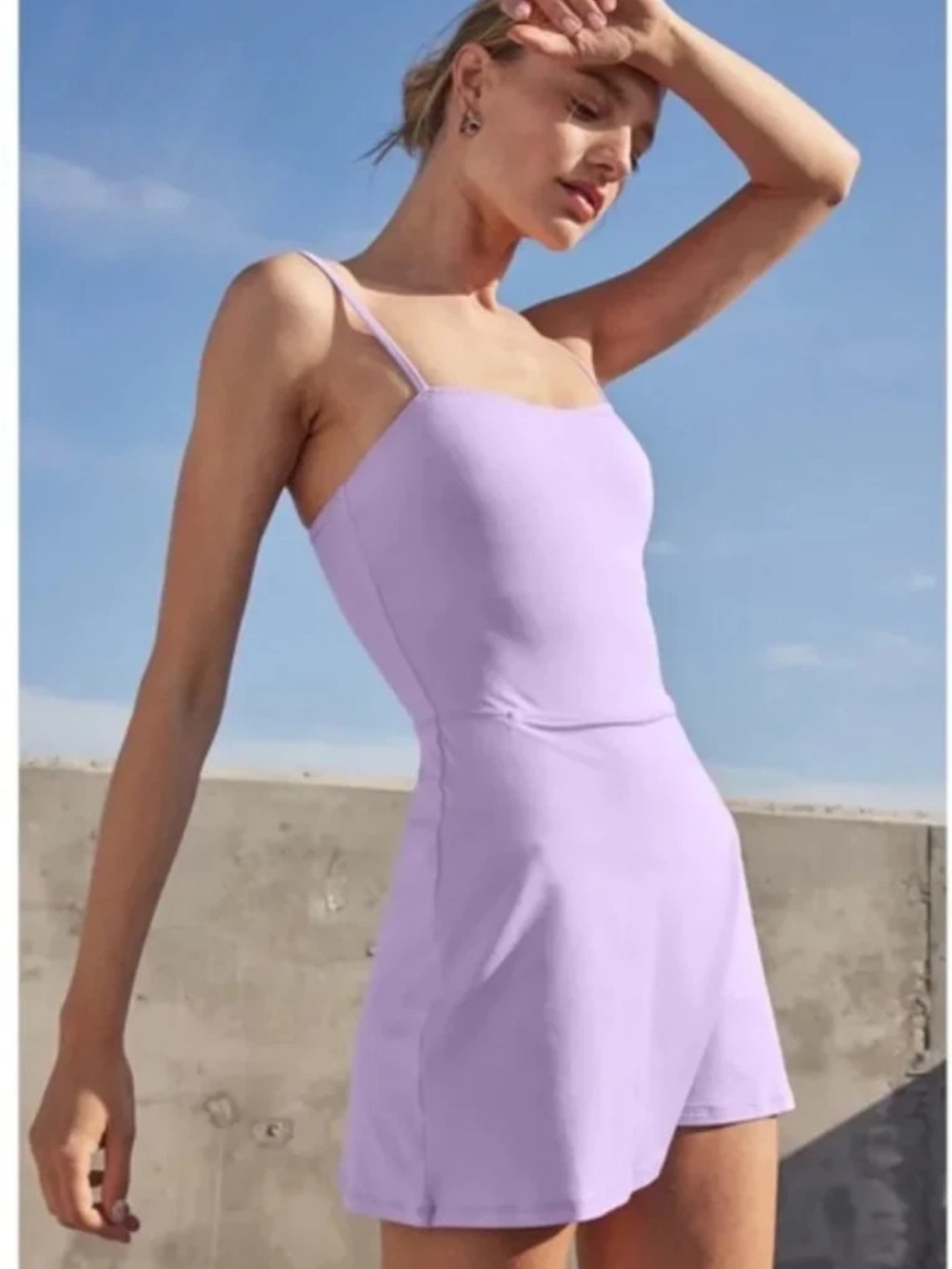 Alo Yoga Courtside Tennis Dress Lavender Medium EUC